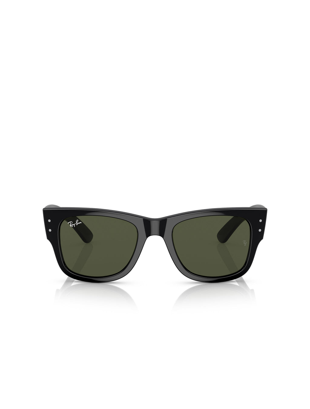 Ray Ban Mega Wayfarer Glasses - Polished Black/Green