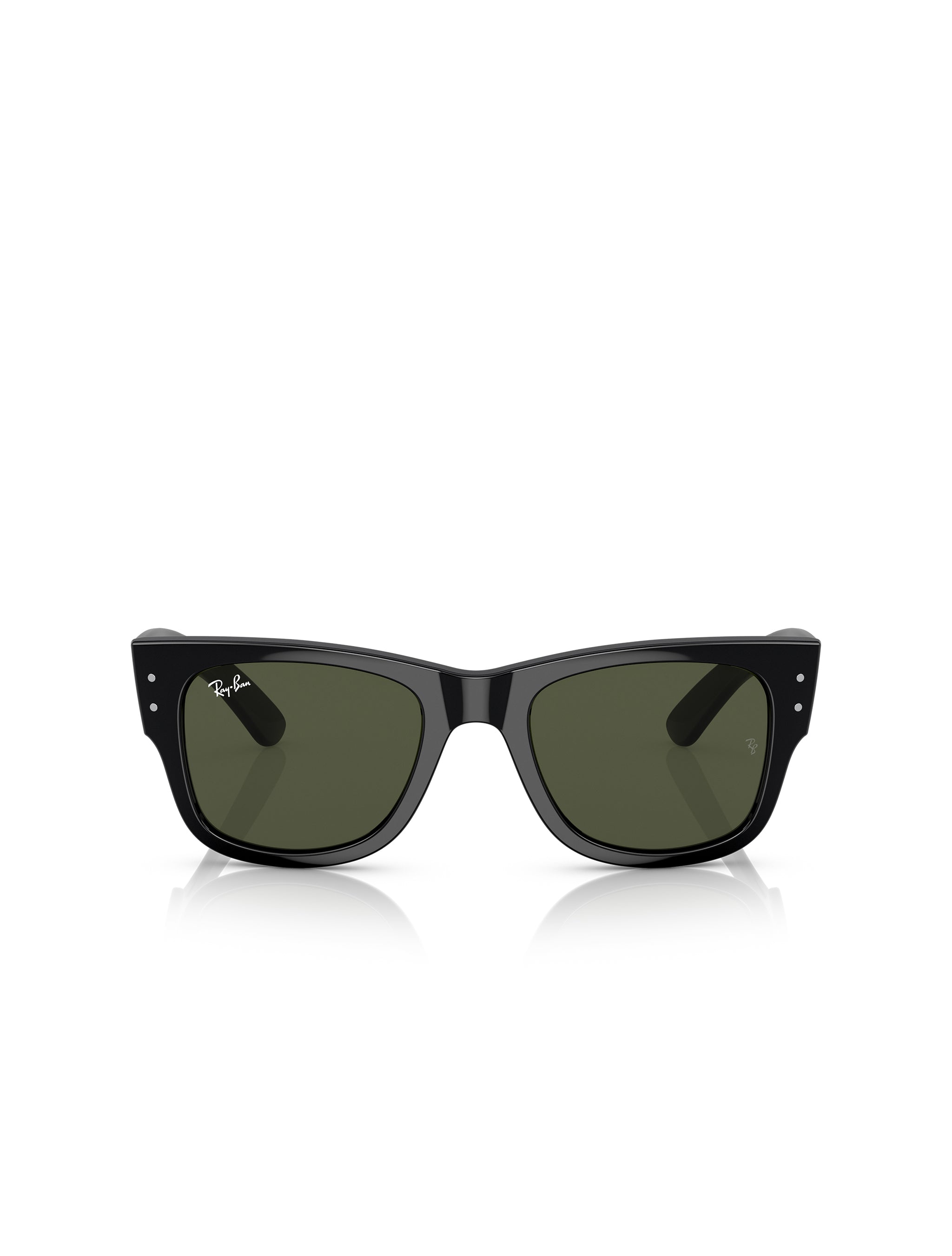 Ray Ban Mega Wayfarer Glasses - Polished Black/Green