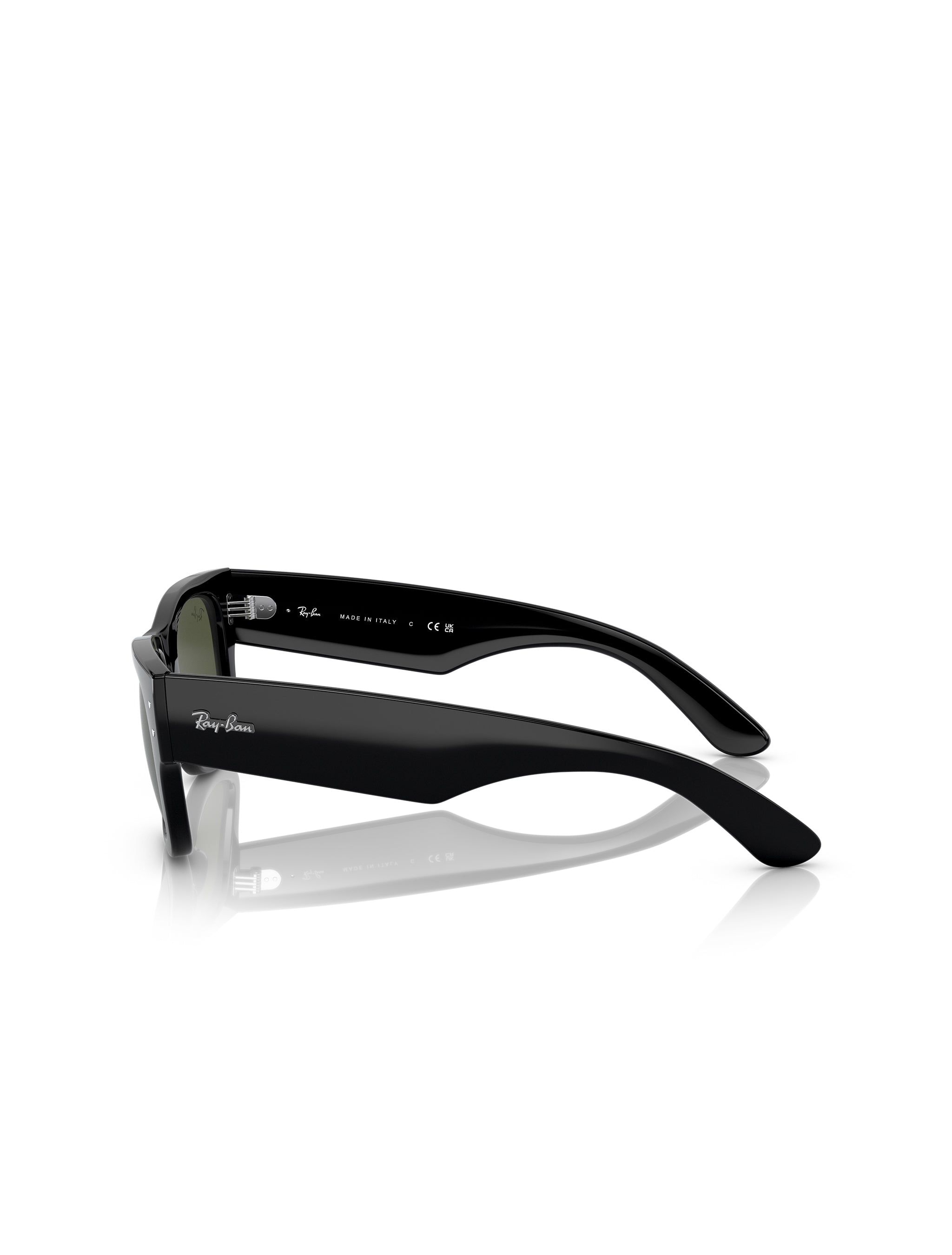 Ray Ban Mega Wayfarer Glasses - Polished Black/Green