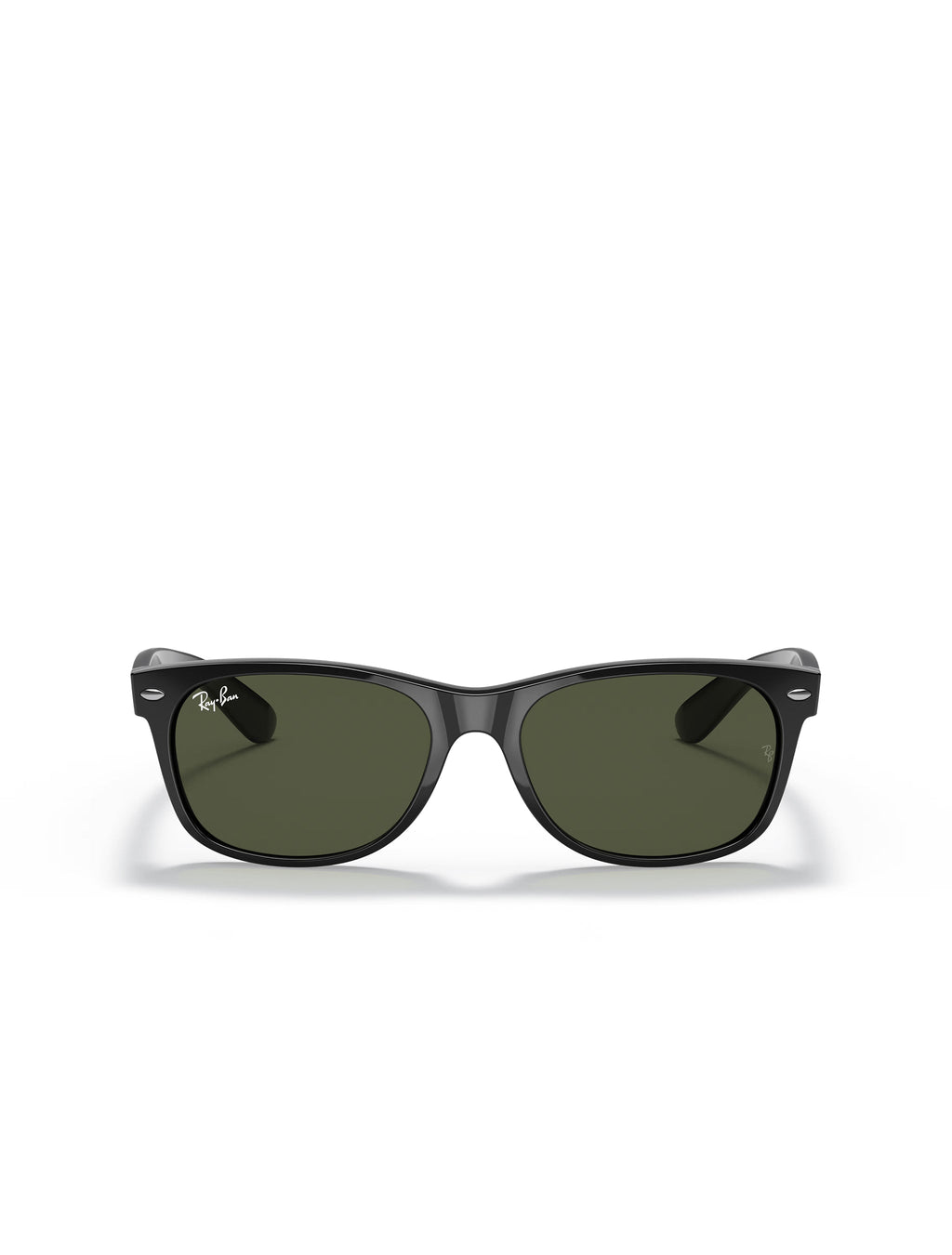 Ray Ban New Wayfarer Classic Glasses - Rubber Black/G15 Green