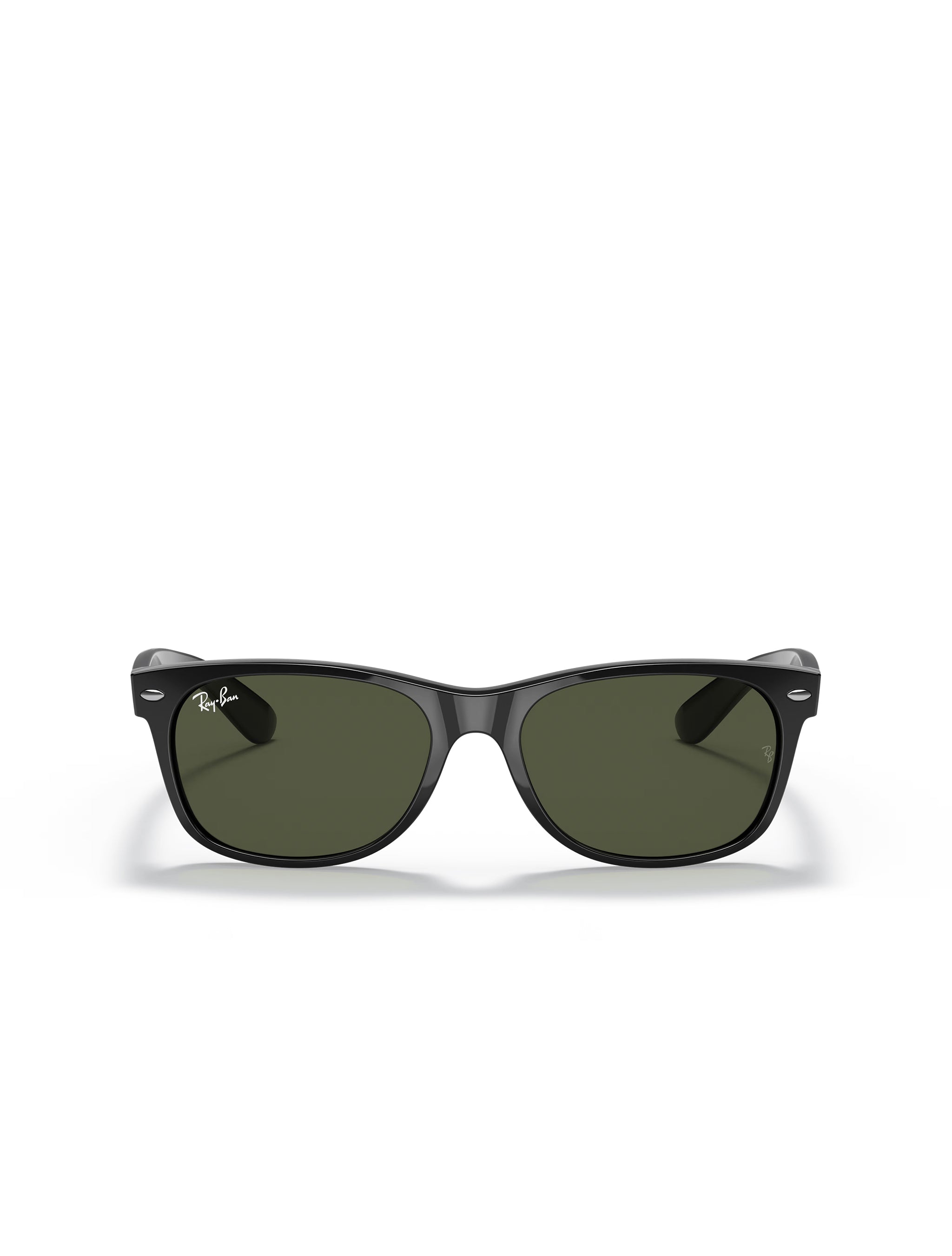 Ray Ban New Wayfarer Classic Glasses - Rubber Black/G15 Green