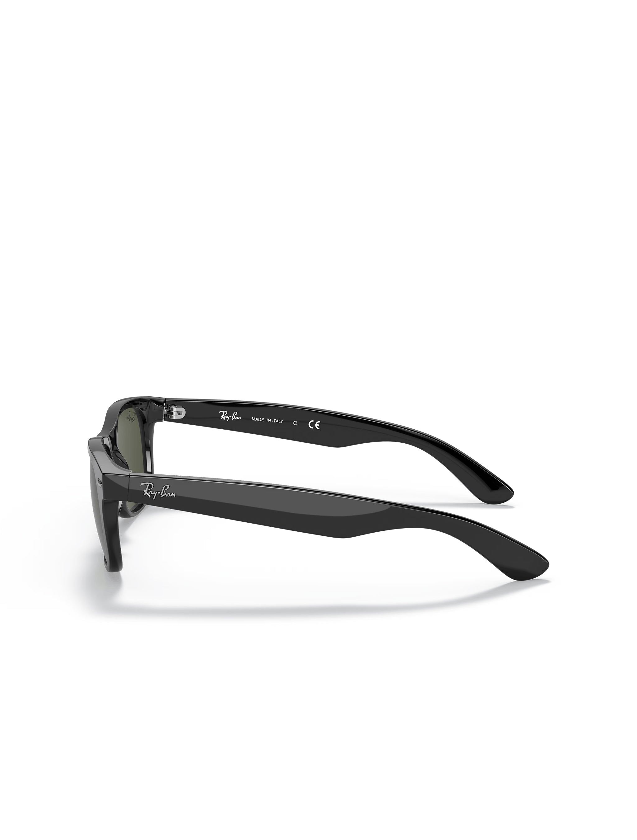 Ray Ban New Wayfarer Classic Glasses - Rubber Black/G15 Green