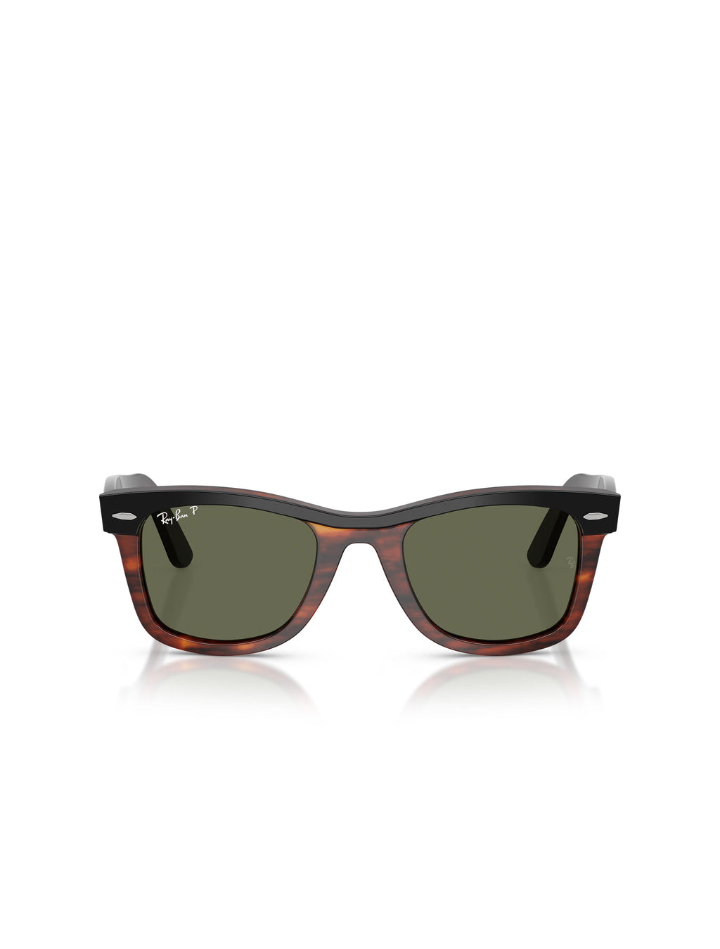 Ray-Ban Wayfarer Street Neat Sunglasses - Black on Havana/Polar Green