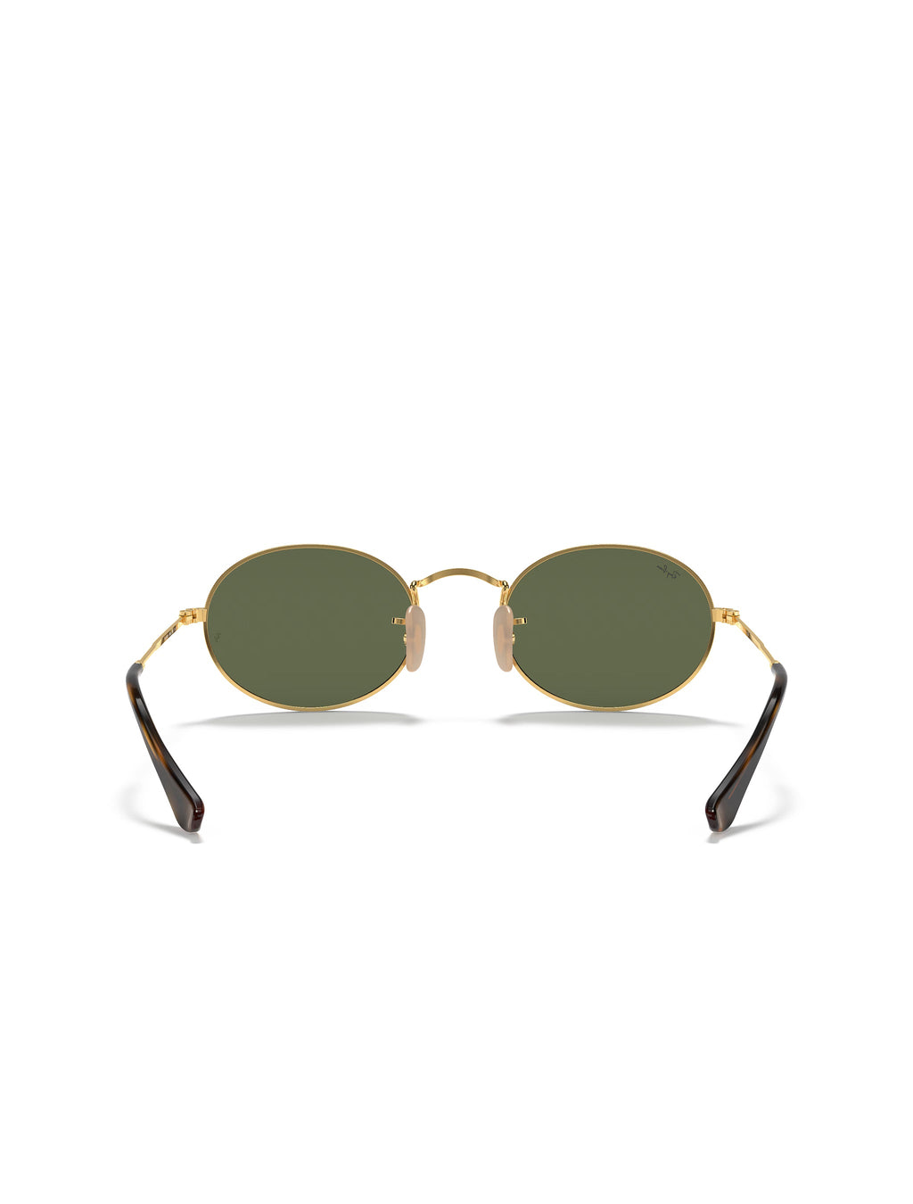 Ray Ban Oval Flat Lenses Glasses - Polished Arista Gold/Green