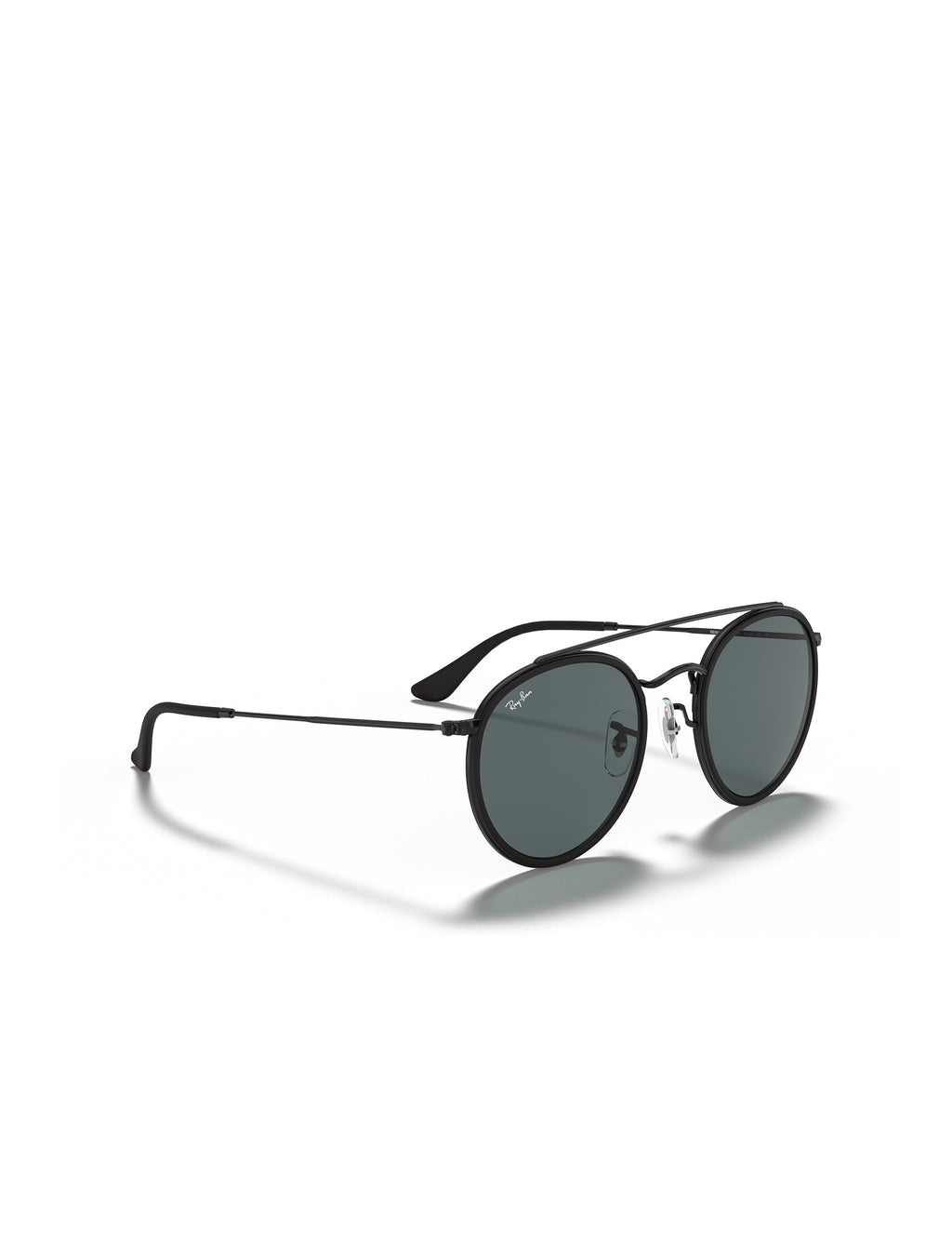 Ray Ban Round Double Bridge Glasses - Polished Black