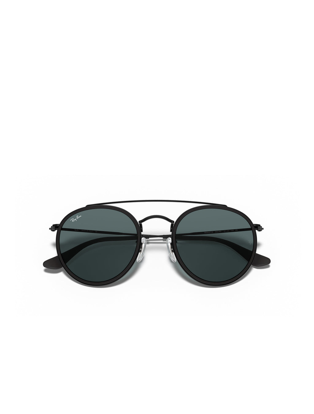 Ray Ban Round Double Bridge Glasses - Polished Black