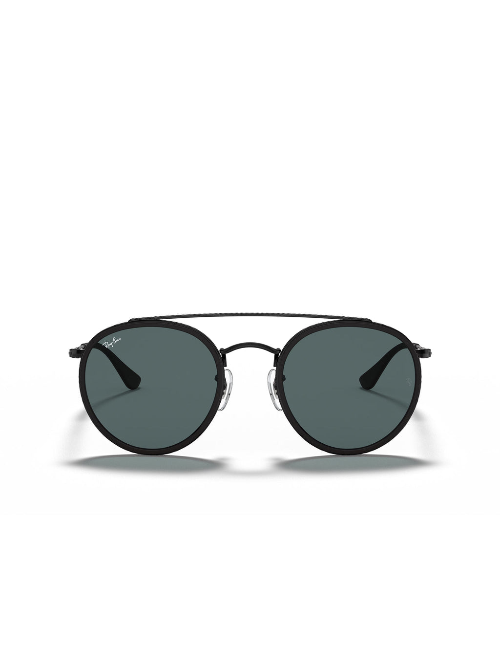 Ray Ban Round Double Bridge Glasses - Polished Black