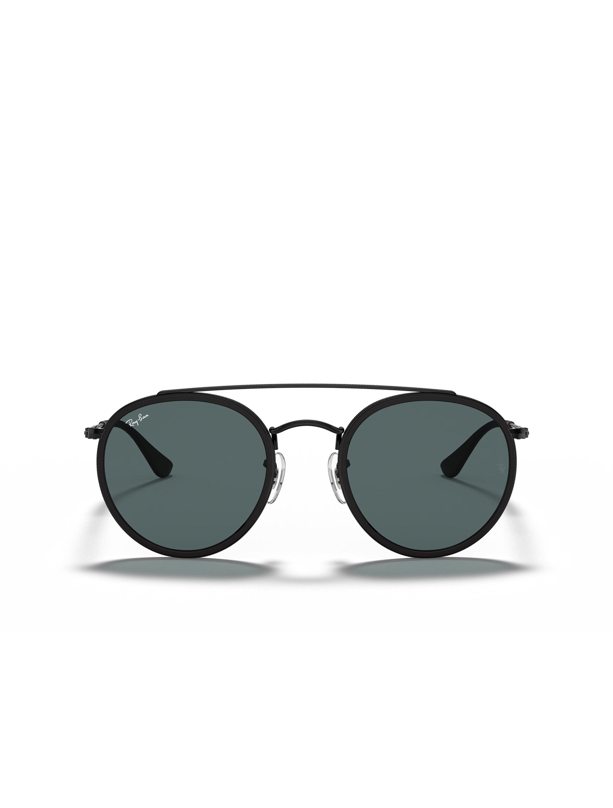 Ray Ban Round Double Bridge Glasses - Polished Black