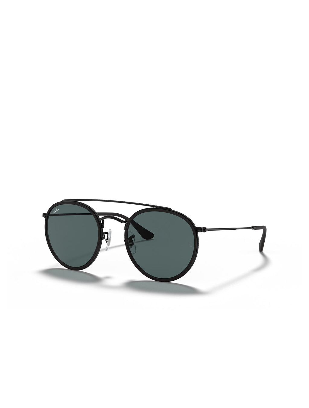 Ray Ban Round Double Bridge Glasses - Polished Black