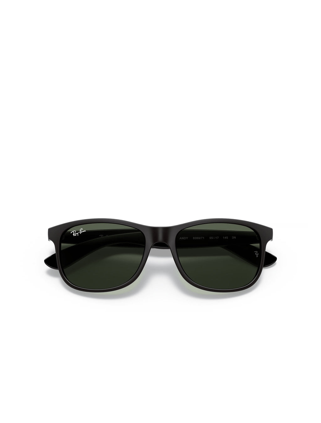 Ray-Ban Andy Sunglasses - Matte Black/Dark Green