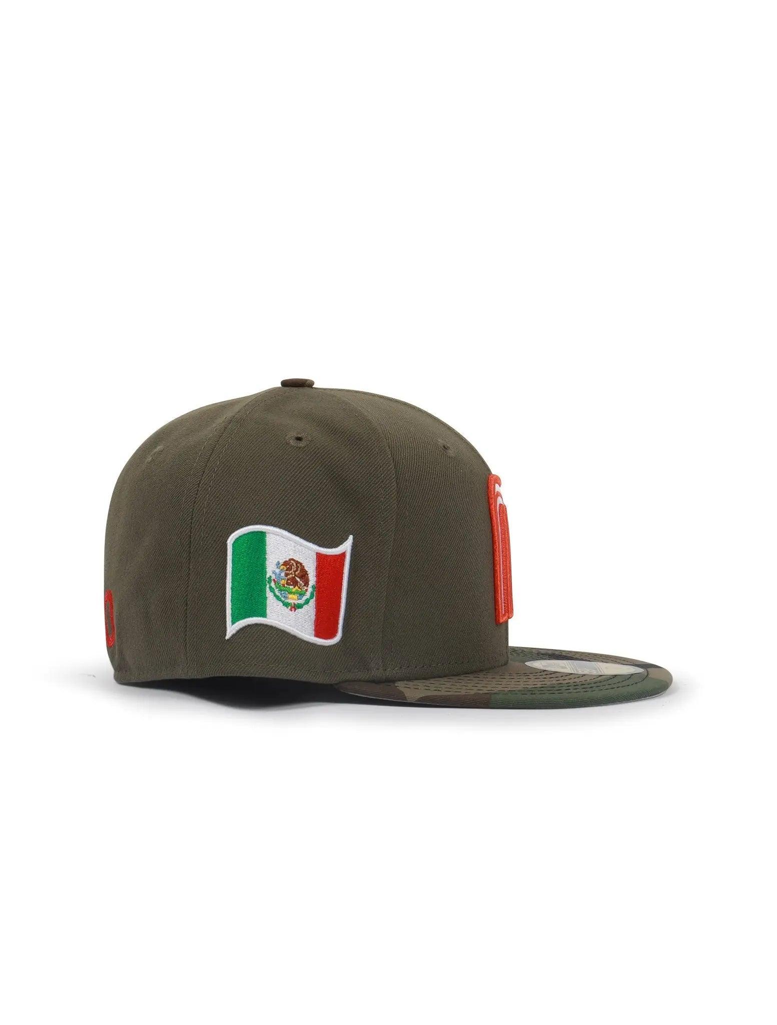 New Era 5950 Wbc Mexico Hat - Olive/ Wild Camo