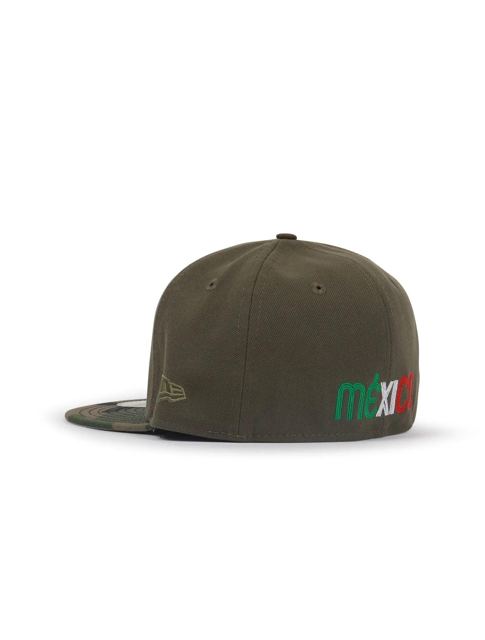 New Era 5950 Wbc Mexico Hat - Olive/ Wild Camo