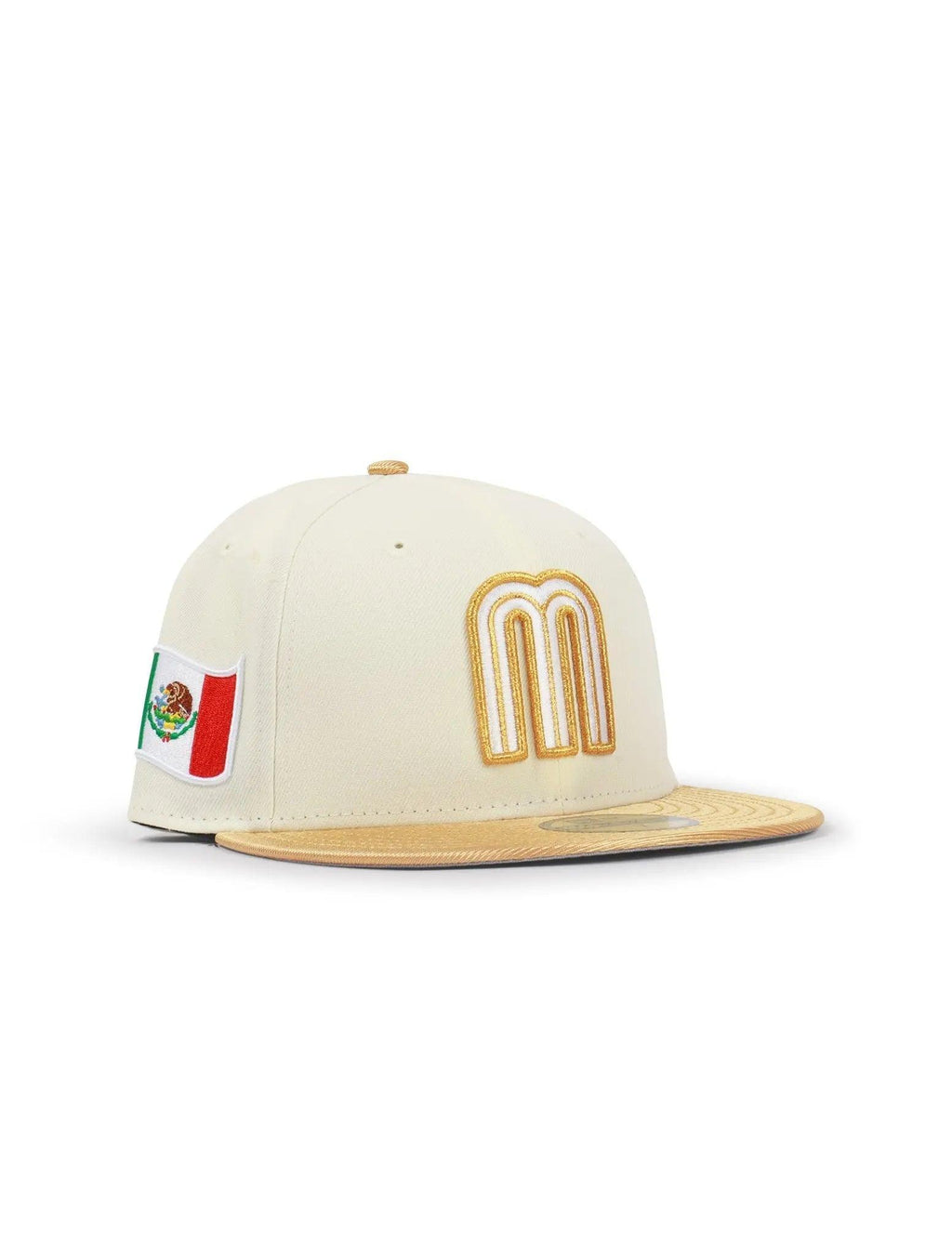 New Era 5950 Wbc Mexico Hat - Chrome/ Gold