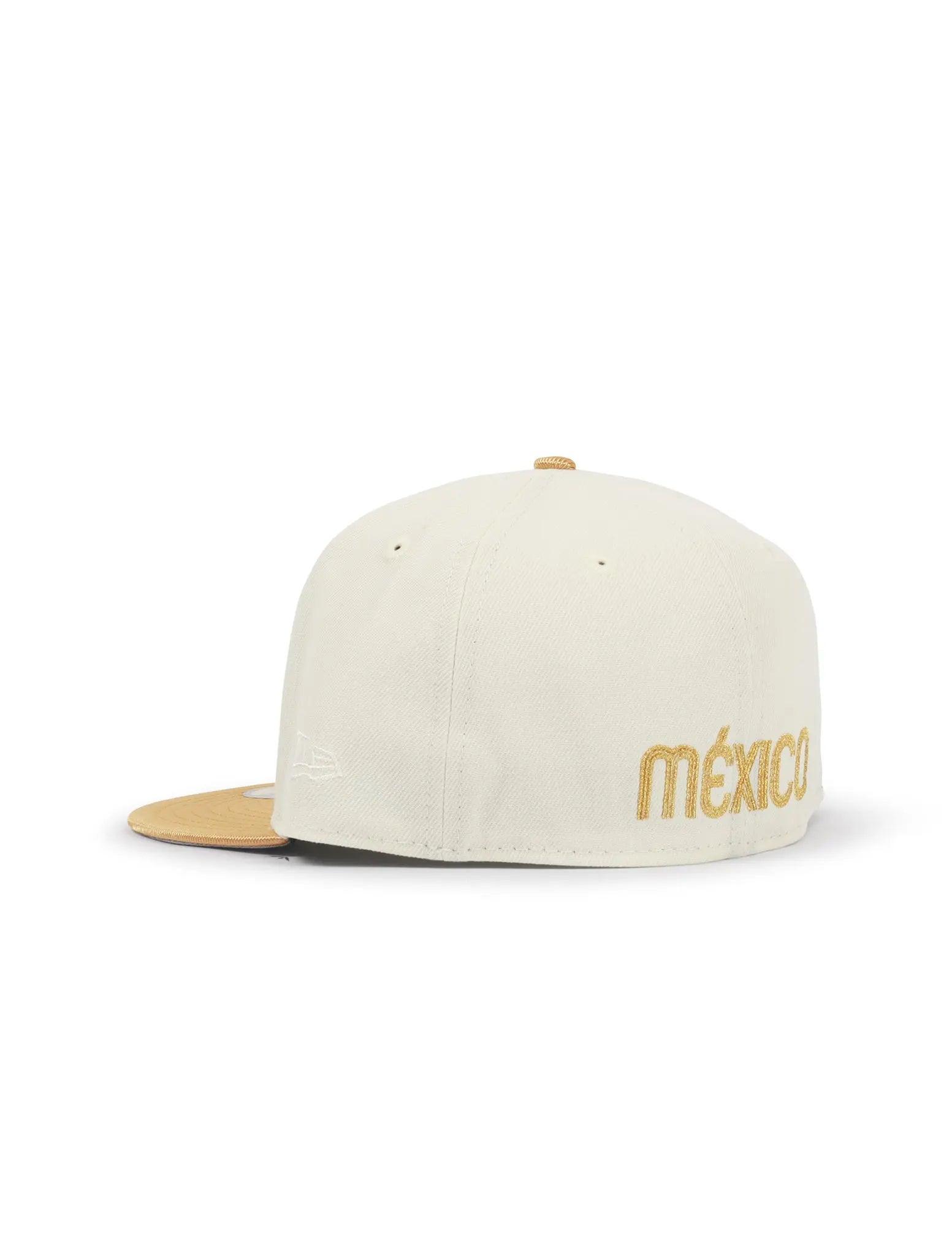 New Era 5950 Wbc Mexico Hat - Chrome/ Gold