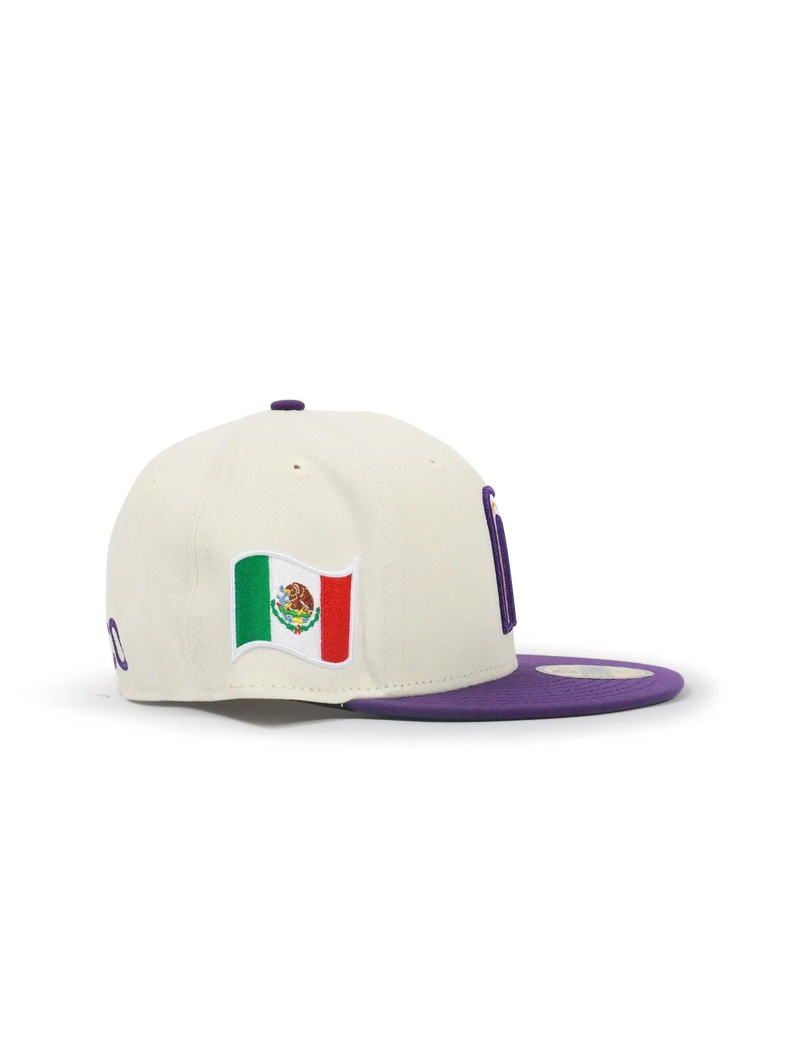 New Era 5950 Wbc Mexico Hat - Chrome/ Purple
