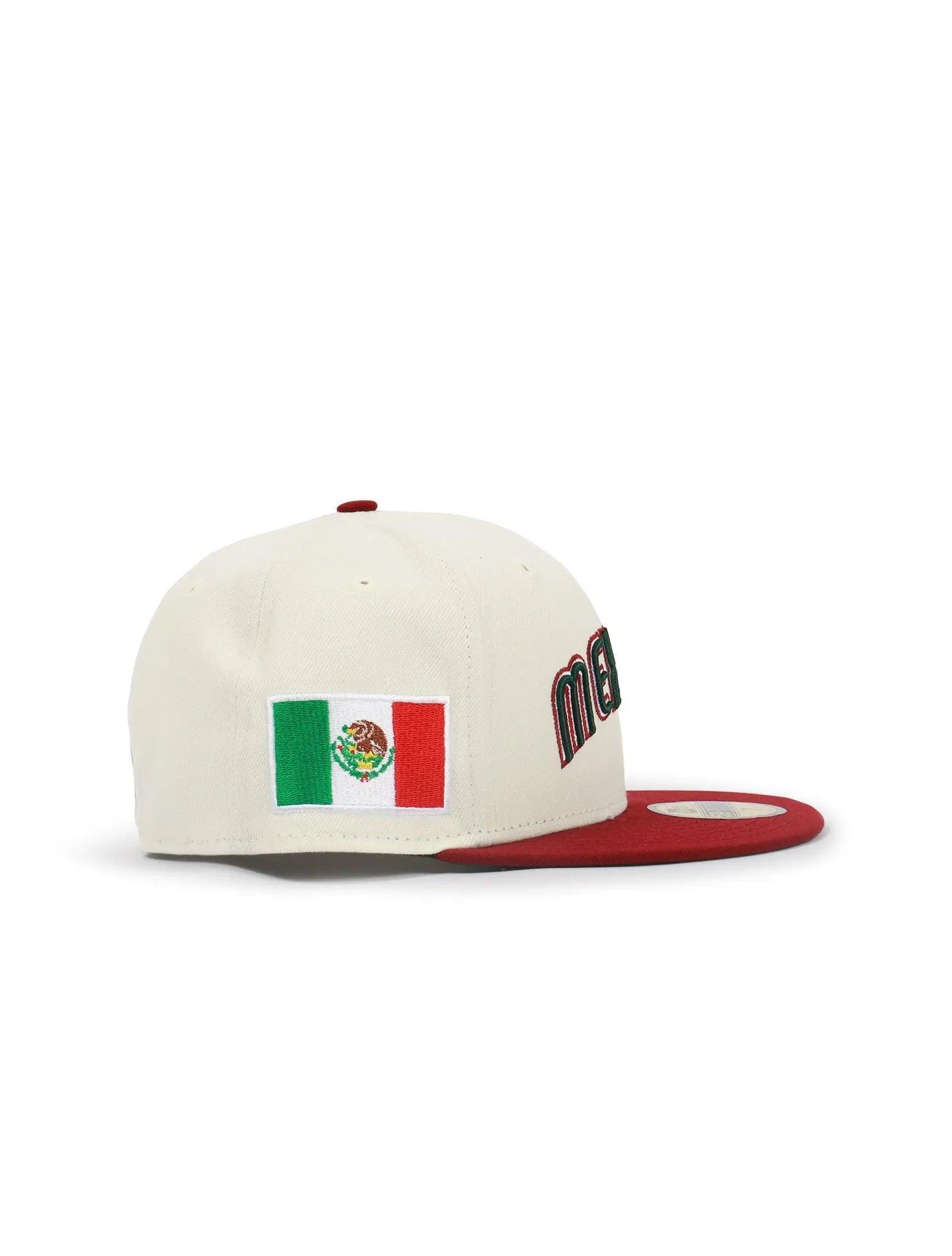 New Era 5950 Mexico Baseball Classic Hat - Chrome/ Cardinal Red