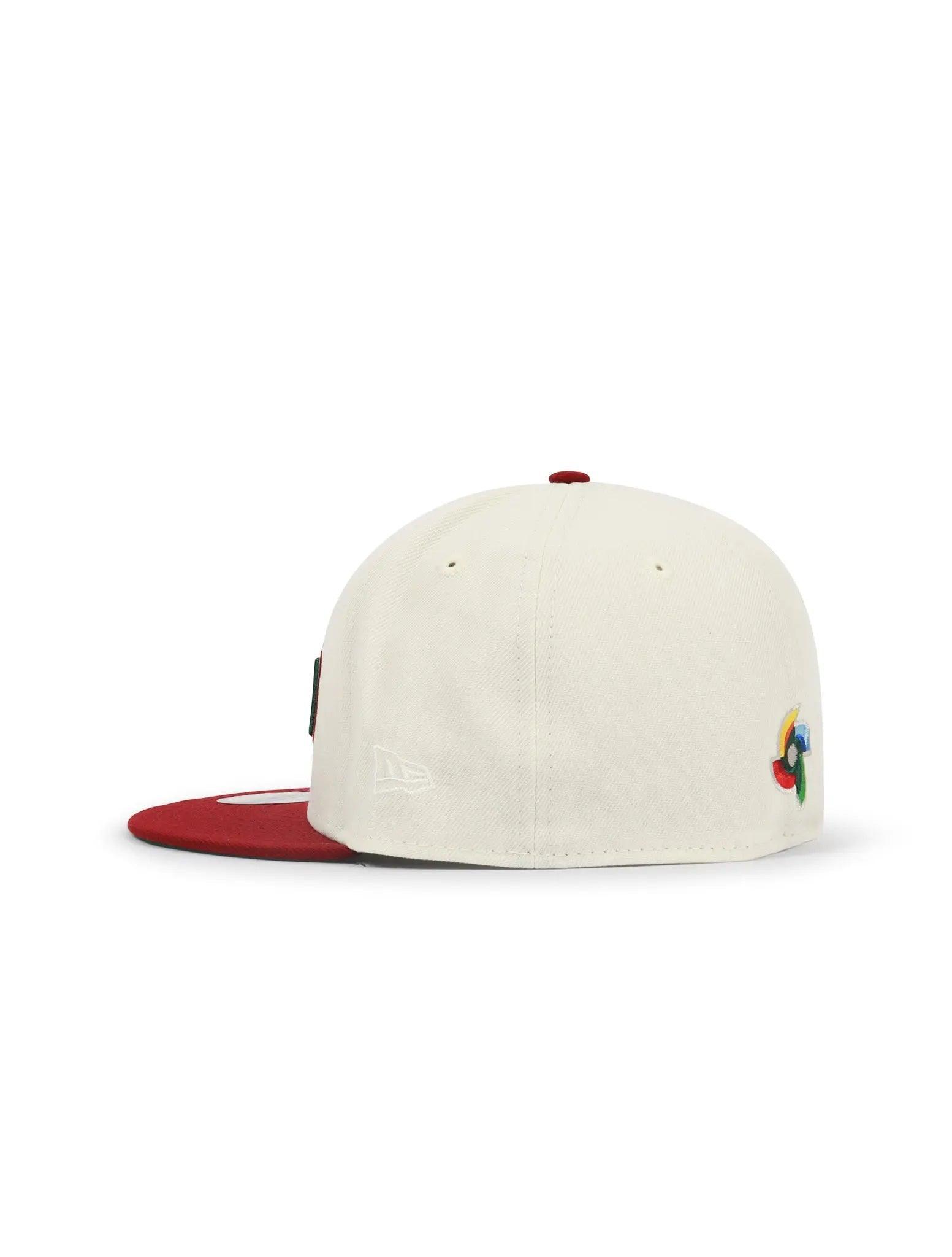 New Era 5950 Mexico Baseball Classic Hat - Chrome/ Cardinal Red