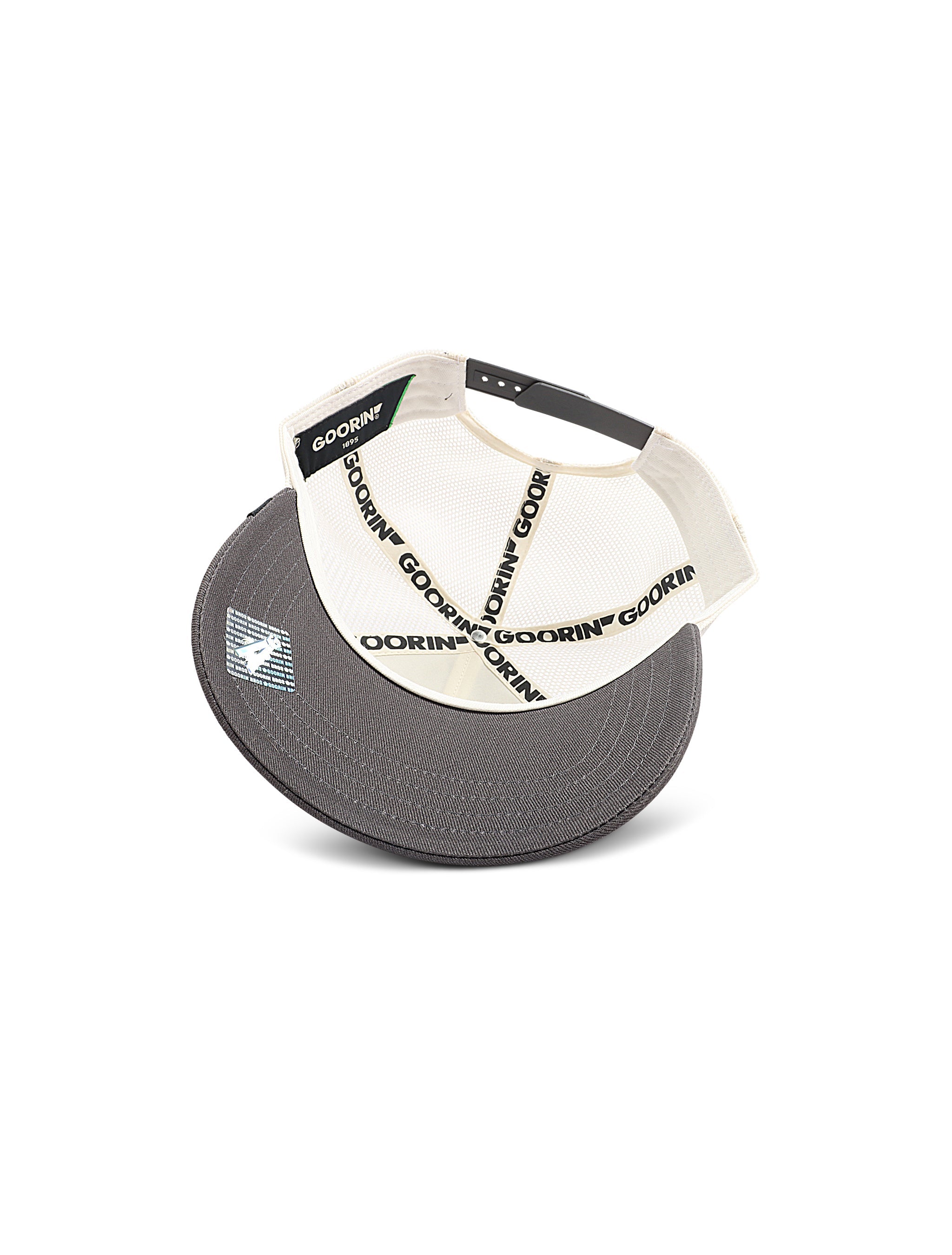 Goorin Bros Cancelled Skull Trucker Hat - Beige/Grey